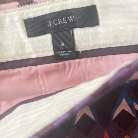 J. Crew Aztec Tribal Print Chino Bermuda Shorts Size 8 - Picture 3 of 8